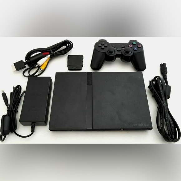 SONY PS2 SLIM VIDEO GAME SYSTEM - GAMING BUNDLE CONSOLE SET PLAYSTATION2! 10/10 - Picture 3 of 3